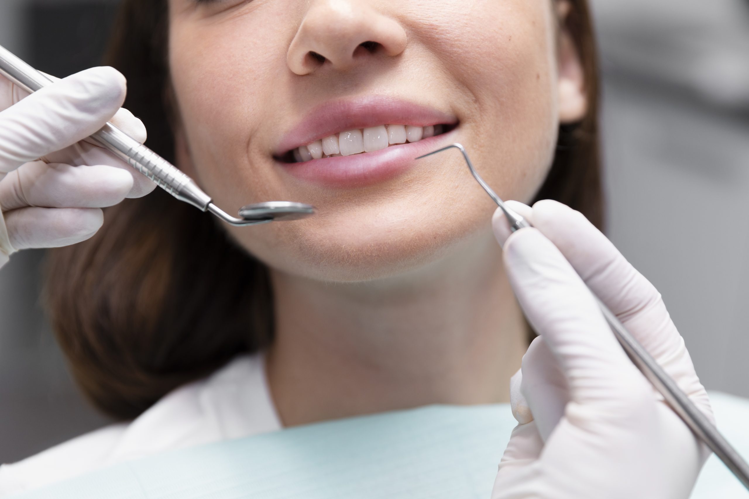 close up smiley patient appointment